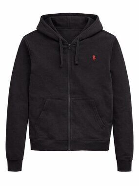 U.S. POLO ASSN. ZIP UP HOODIE JACKET MEDIUM BLACK